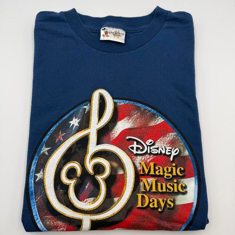 Disney World Magic Music Days Mens T-Shirt Size XL Mickey Mouse Navy